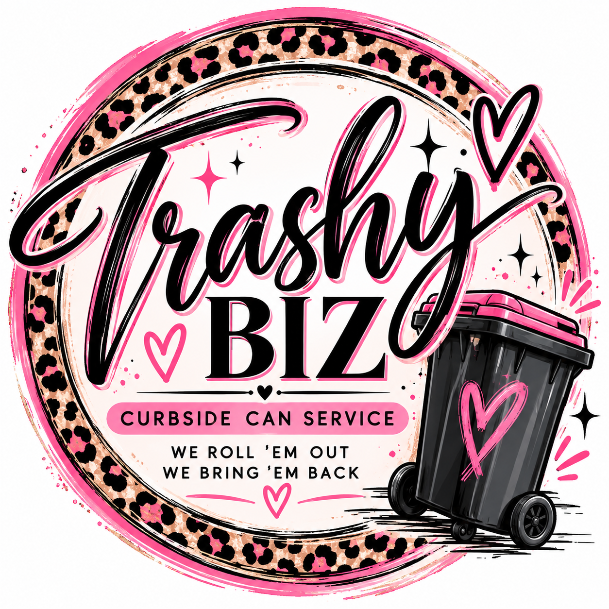 Trashy Biz curbside can service logo